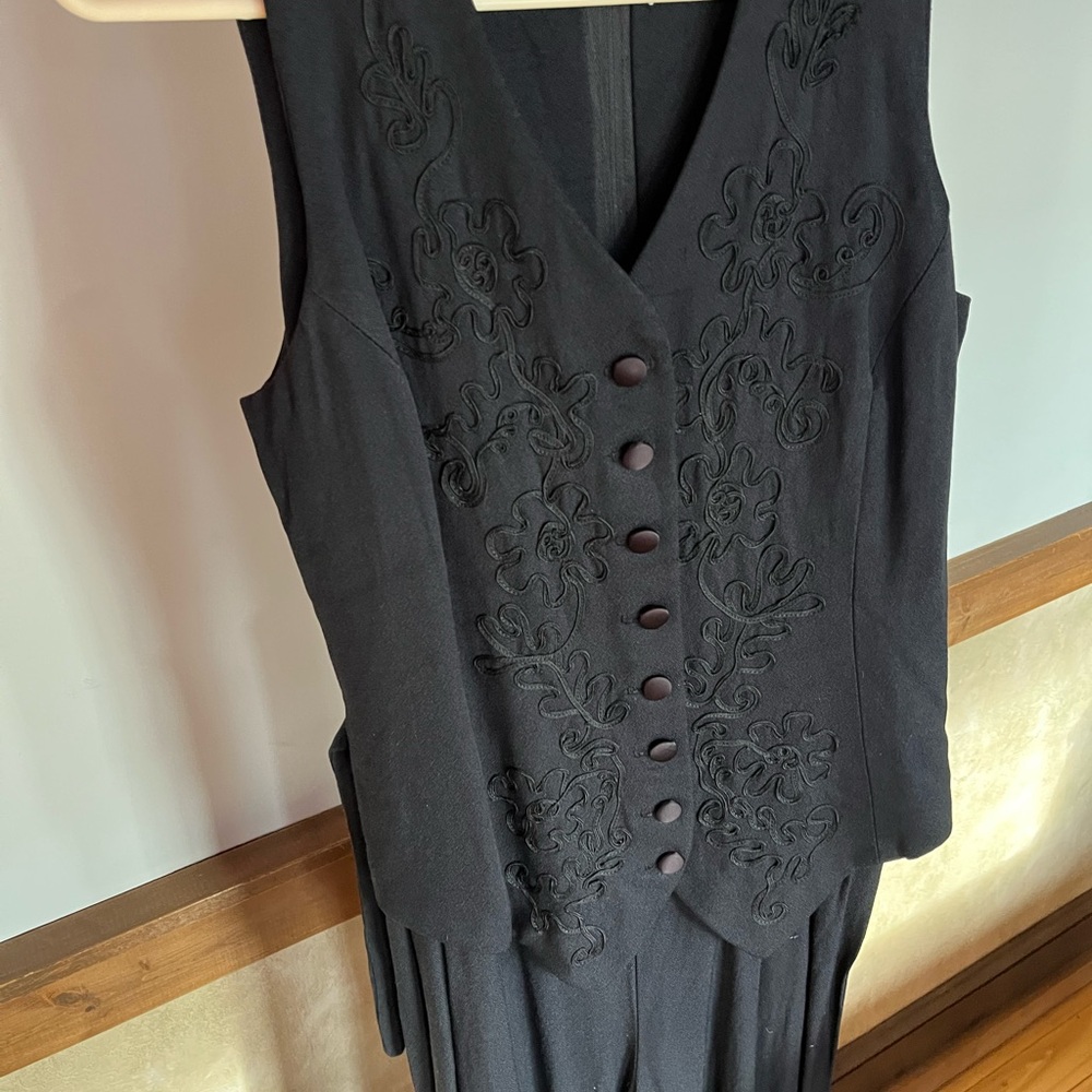 Laundry By Shelli Segal Black Textured Vest